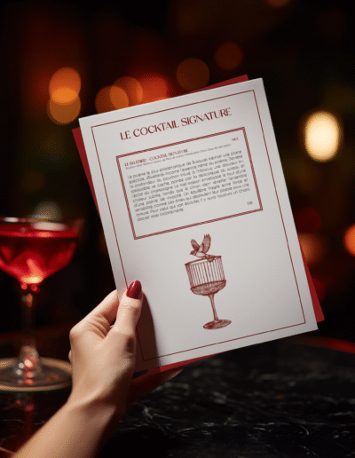 Bluebird cocktail bar, design branding site web et charte graphique par Ethos Studio