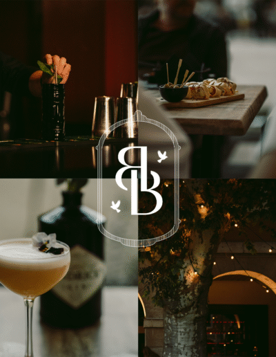 Bluebird cocktail bar, design branding site web et charte graphique par Ethos Studio