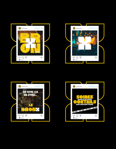 Le bronx bar, design branding et charte graphique par Ethos Studio